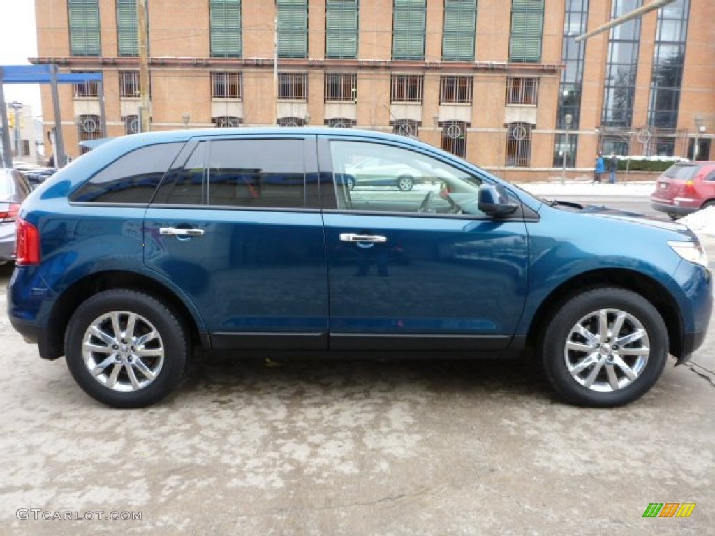 2011 Edge SEL AWD - Mediterranean Blue Metallic / Medium Light Stone photo #14