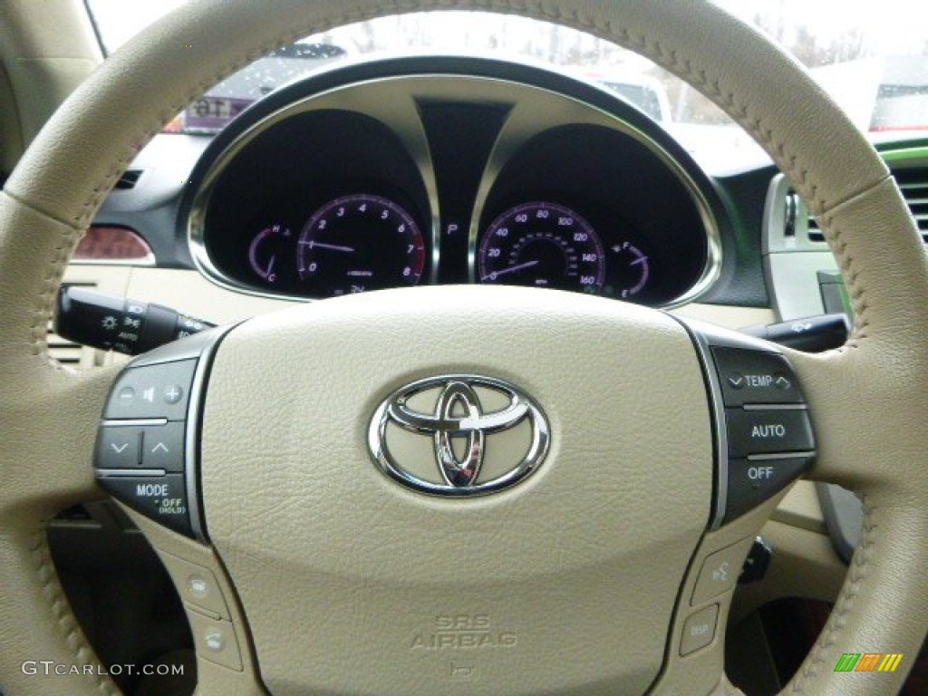 2012 Toyota Avalon Limited Ivory Steering Wheel Photo #101949512