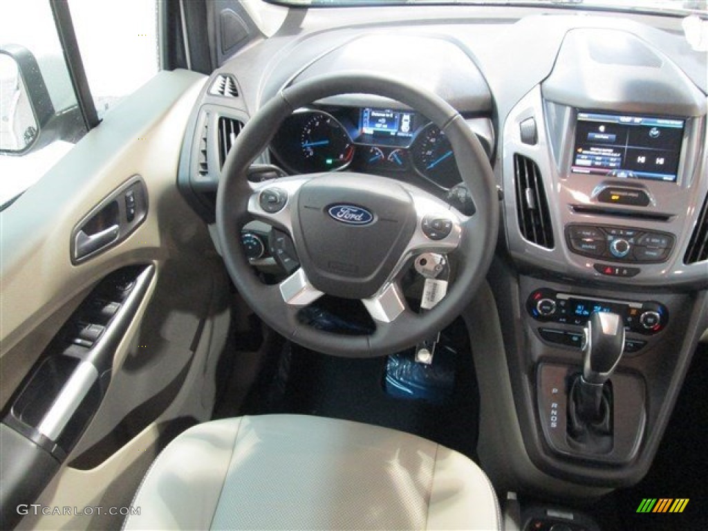 2015 Ford Transit Connect Titanium Wagon Medium Stone Leather Dashboard Photo #101949812