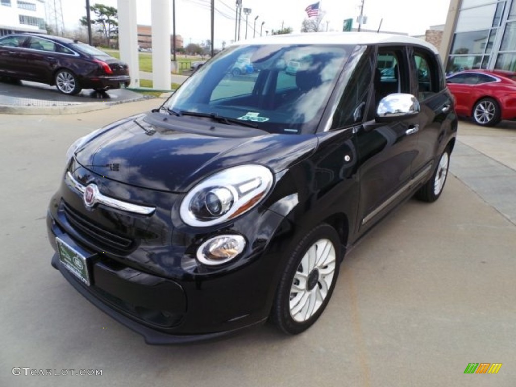 2014 500L Lounge - Nero (Black) / Grigio/Cementite (Light Grey/Grey) photo #7