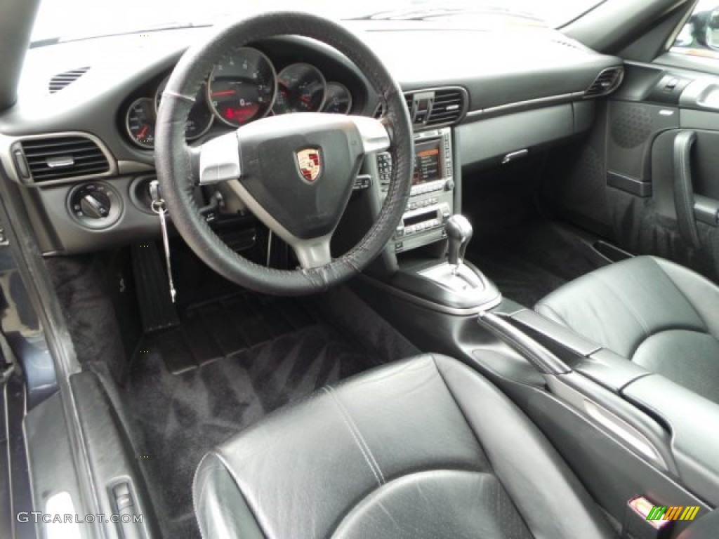 Black Interior 2005 Porsche 911 Carrera Coupe Photo #101952692