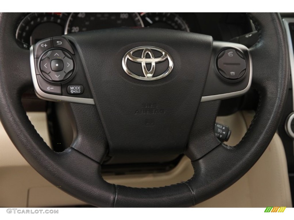 2012 Toyota Camry XLE Ivory Steering Wheel Photo #101956241