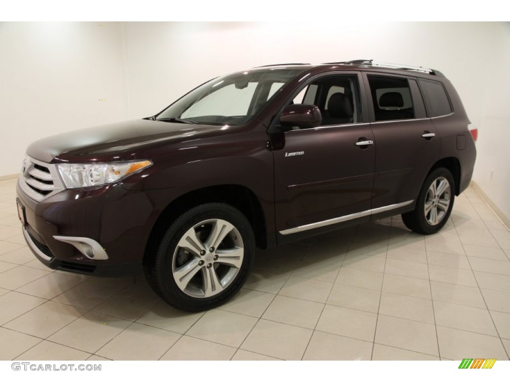 Sizzling Crimson Mica 2012 Toyota Highlander Limited 4WD Exterior Photo #101956313
