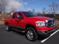 2009 Flame Red Dodge Ram 2500 SLT Quad Cab 4x4  photo #2