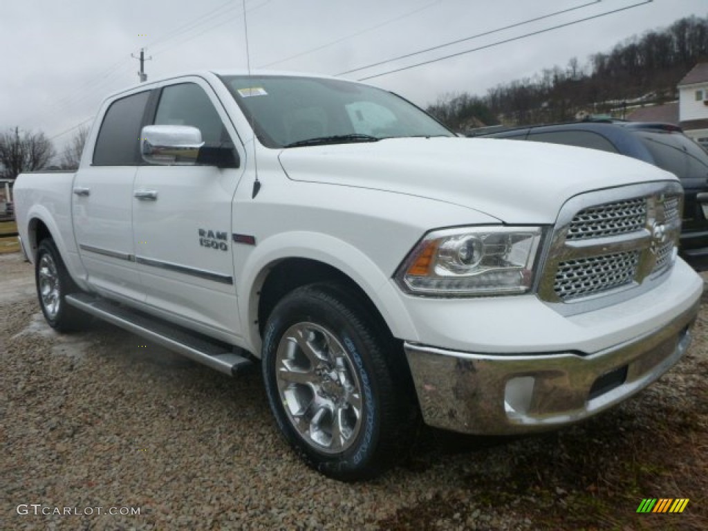 2015 1500 Laramie Crew Cab 4x4 - Bright White / Black photo #6