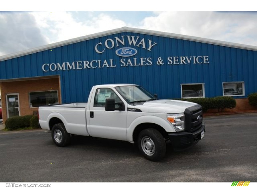 2015 F250 Super Duty XL Regular Cab - Oxford White / Steel photo #4