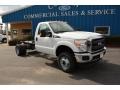 Oxford White - F350 Super Duty XL Regular Cab 4x4 Chassis Photo No. 3