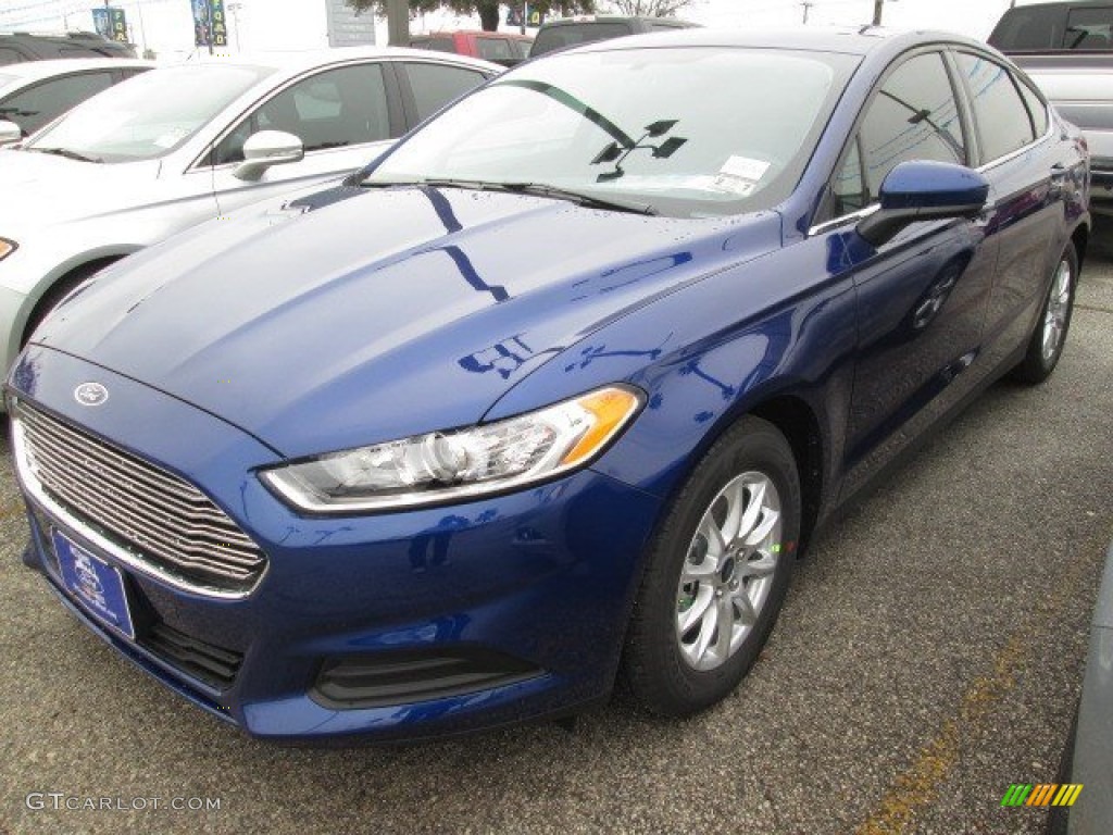 White Platinum Metallic 2015 Ford Fusion S Exterior Photo #101974355