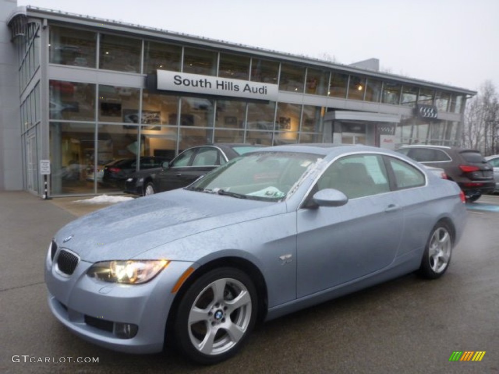 2009 3 Series 328xi Coupe - Blue Water Metallic / Cream Beige Dakota Leather photo #1