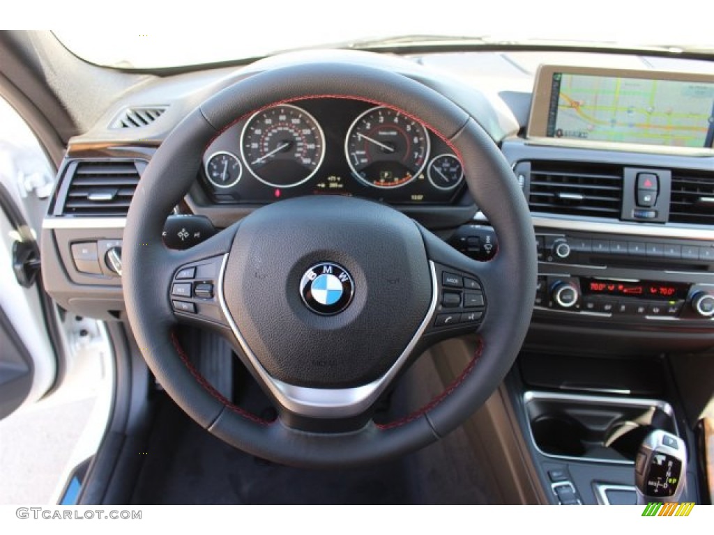 2015 3 Series 328i Sedan - Alpine White / Coral Red/Black photo #8