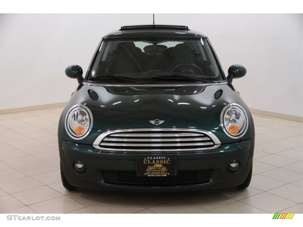 2009 Cooper Hardtop - British Racing Green Metallic / Checkered Carbon Black/Black photo #2