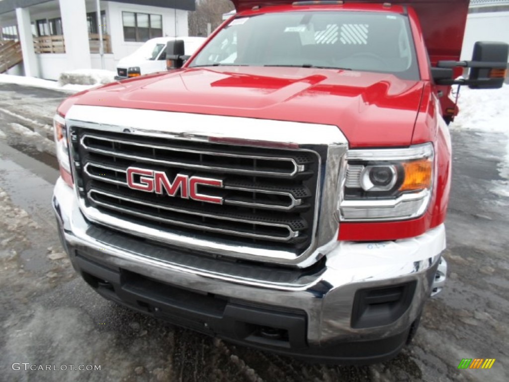 2015 Sierra 3500HD Work Truck Regular Cab 4x4 Dump Truck - Fire Red / Jet Black/Dark Ash photo #2