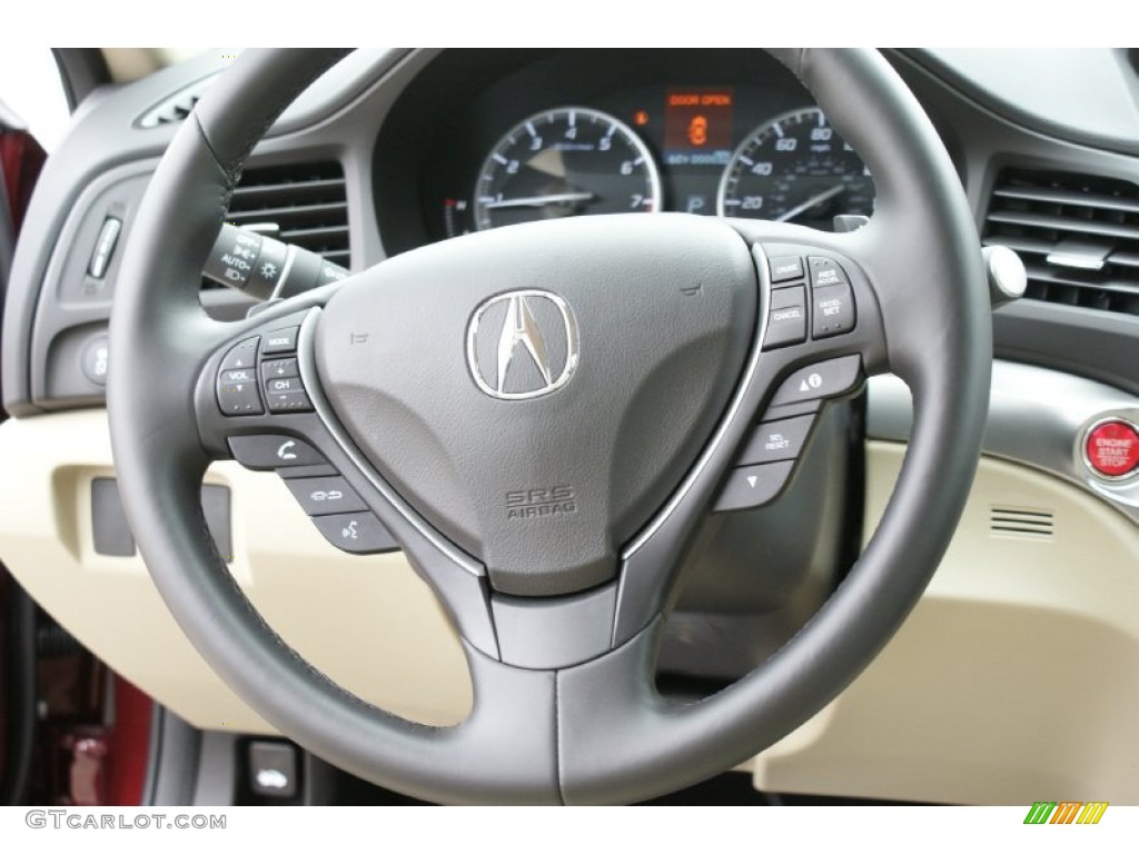 2016 Acura ILX Premium Parchment Steering Wheel Photo #101984975