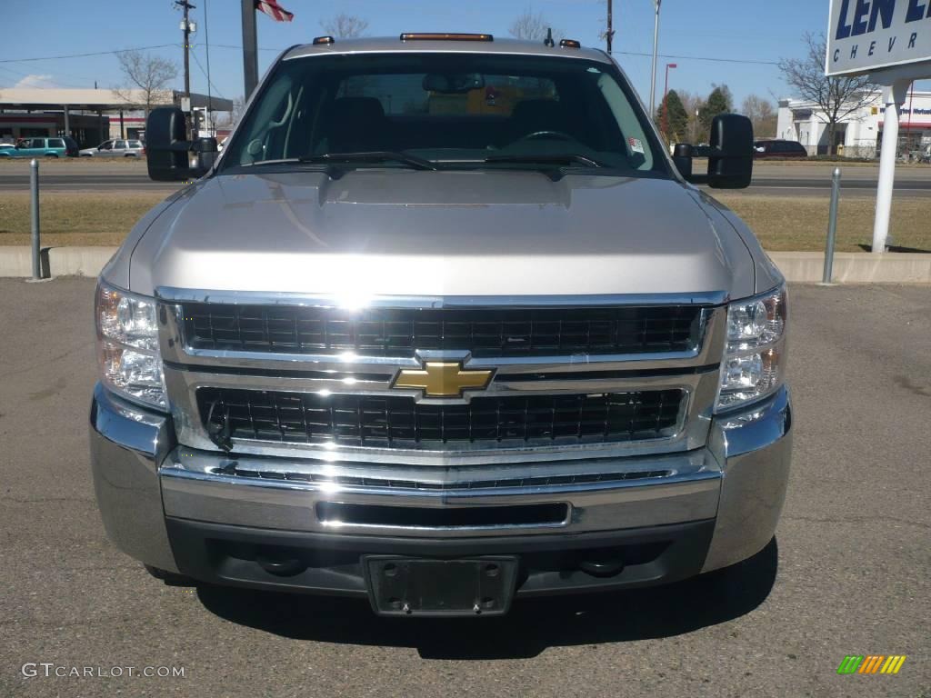 2008 Silverado 3500HD LT Crew Cab 4x4 Dually - Silver Birch Metallic / Ebony photo #2