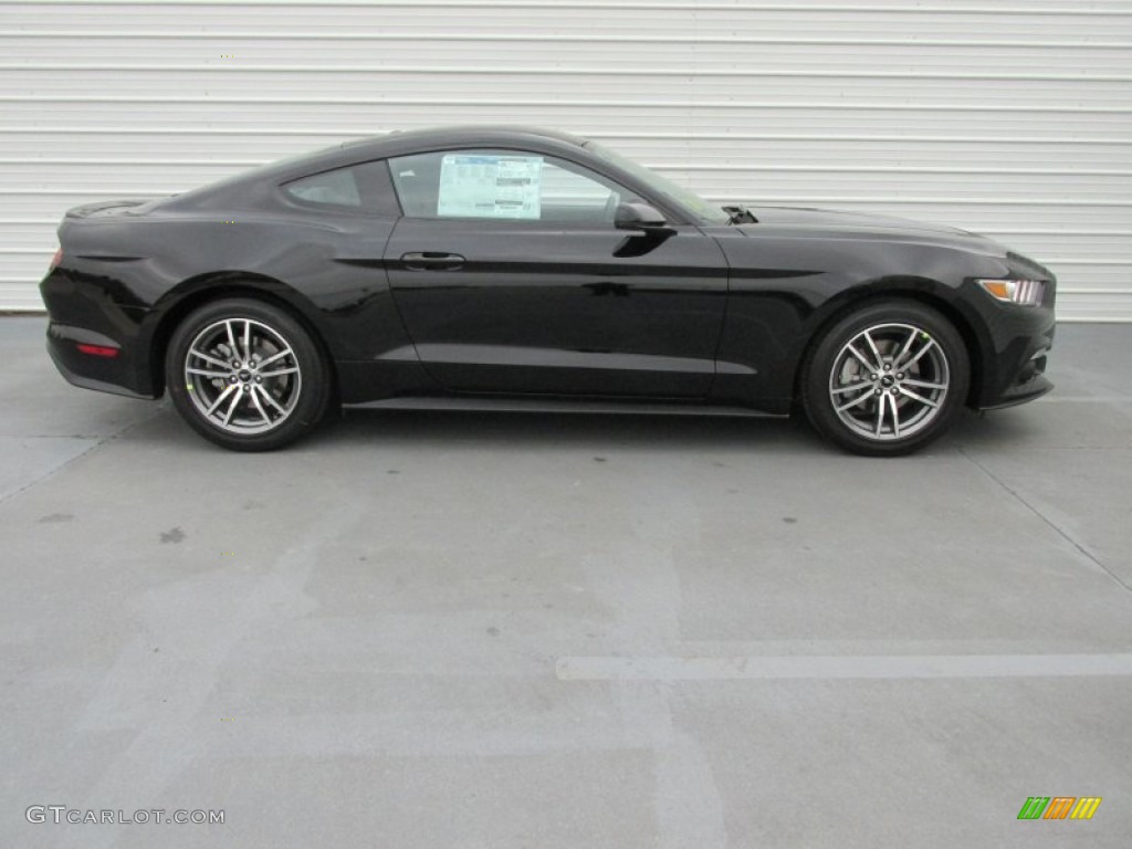 Black 2015 Ford Mustang EcoBoost Premium Coupe Exterior Photo #101989826