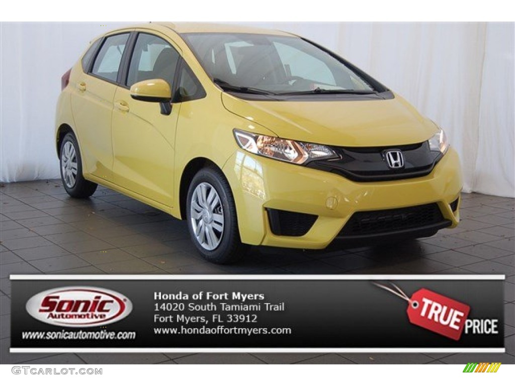 Mystic Yellow Pearl Honda Fit