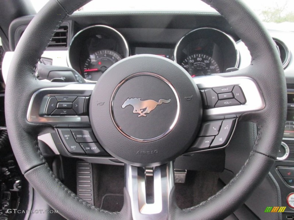 2015 Mustang EcoBoost Premium Coupe - Black / Ebony photo #27