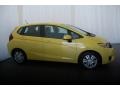 2015 Mystic Yellow Pearl Honda Fit LX  photo #5