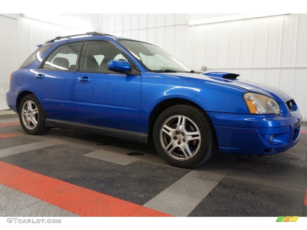 WR Blue Pearl 2004 Subaru Impreza WRX Sport Wagon Exterior Photo #101990903