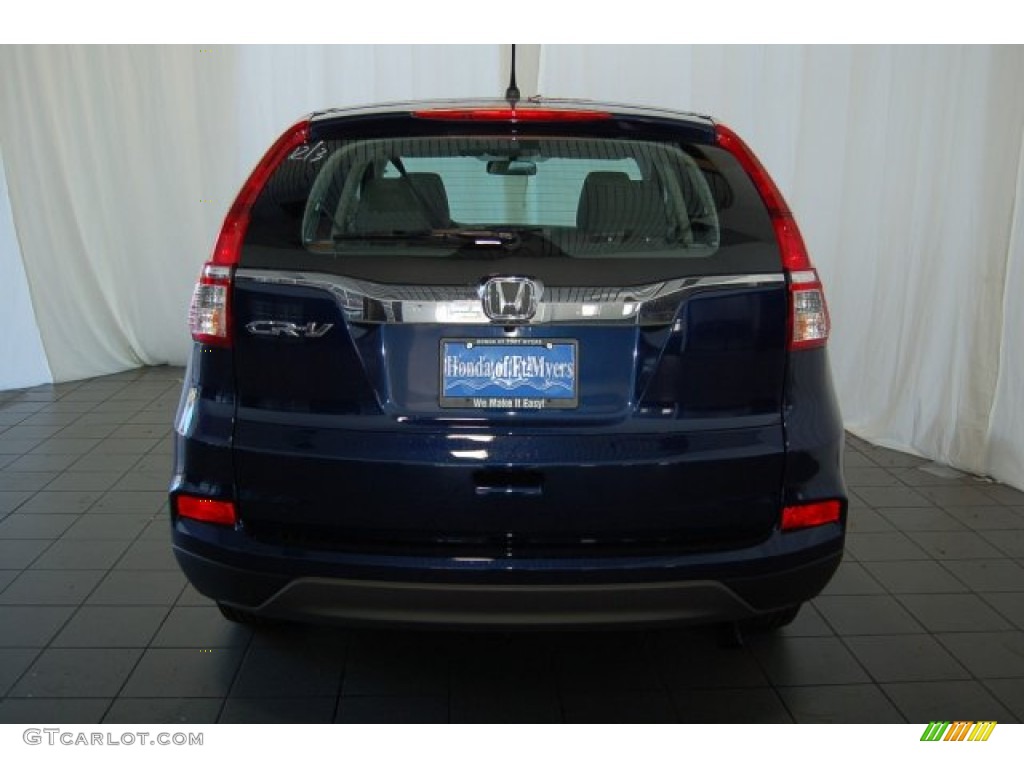 2015 CR-V LX - Obsidian Blue Pearl / Gray photo #6