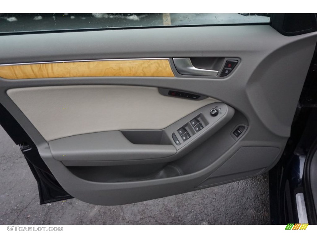 2009 Audi A4 2.0T Premium quattro Sedan Light Grey Door Panel Photo #101991287