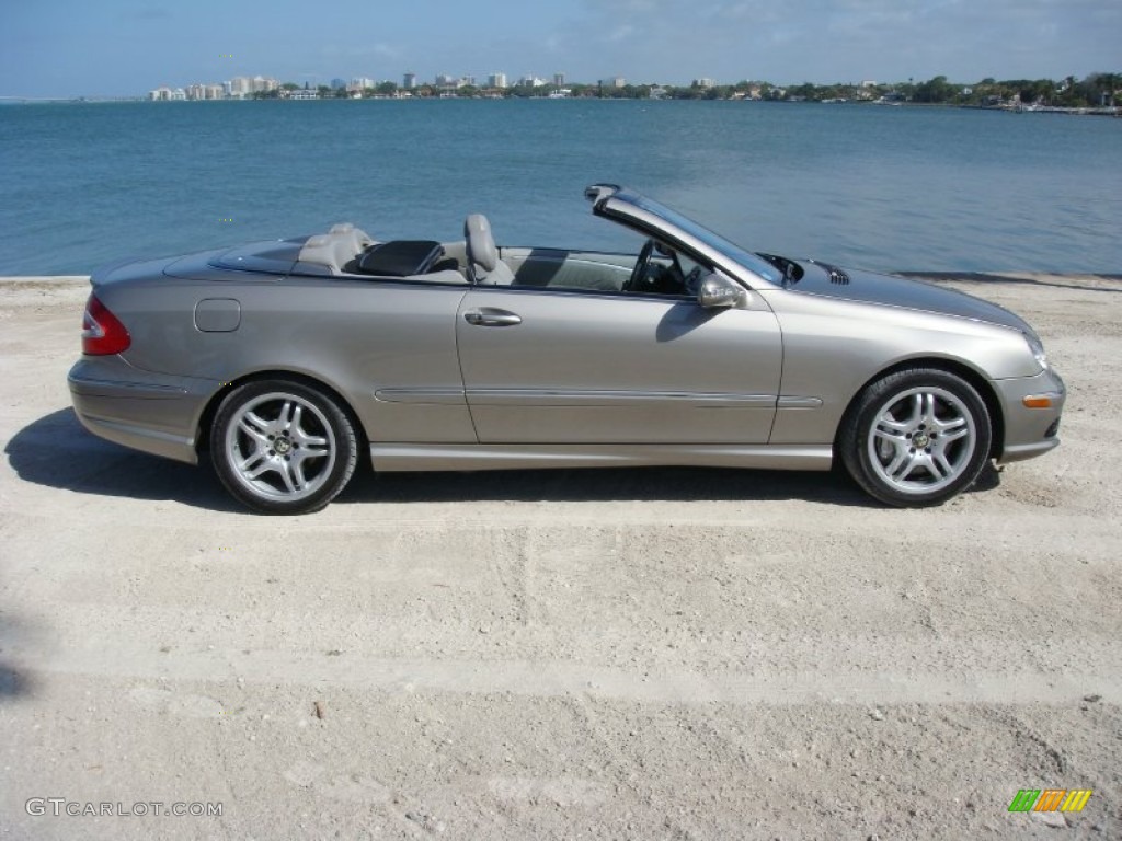 Desert Silver Metallic 2004 Mercedes-Benz CLK 55 AMG Cabriolet Exterior Photo #101992493