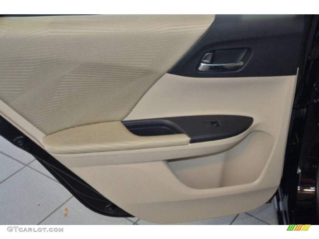 2015 Accord LX Sedan - Crystal Black Pearl / Ivory photo #21