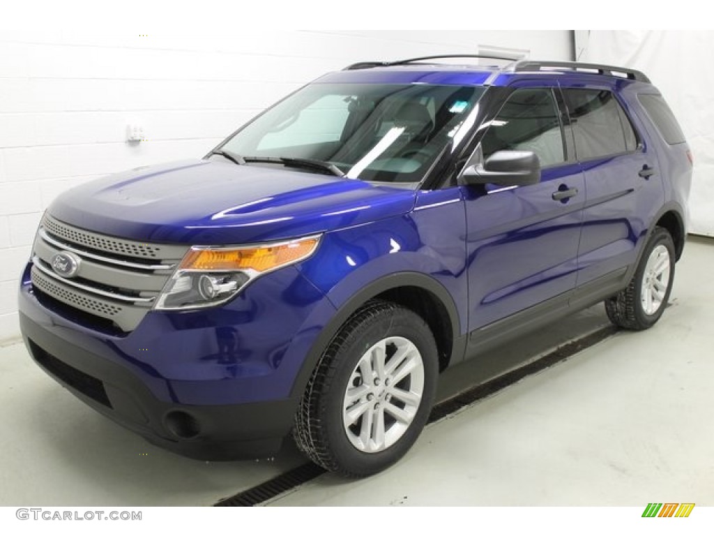 2015 Explorer 4WD - Deep Impact Blue / Medium Light Stone photo #3