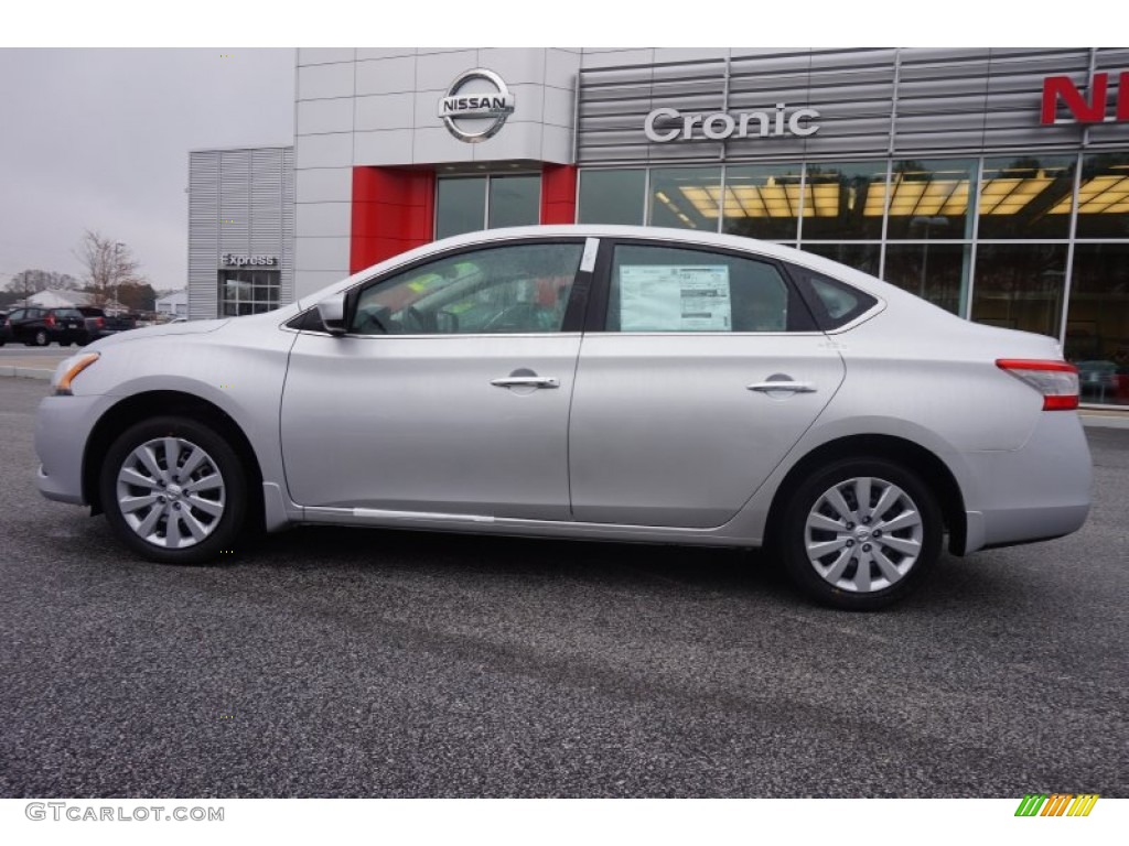 2015 Sentra S - Brilliant Silver / Charcoal photo #2