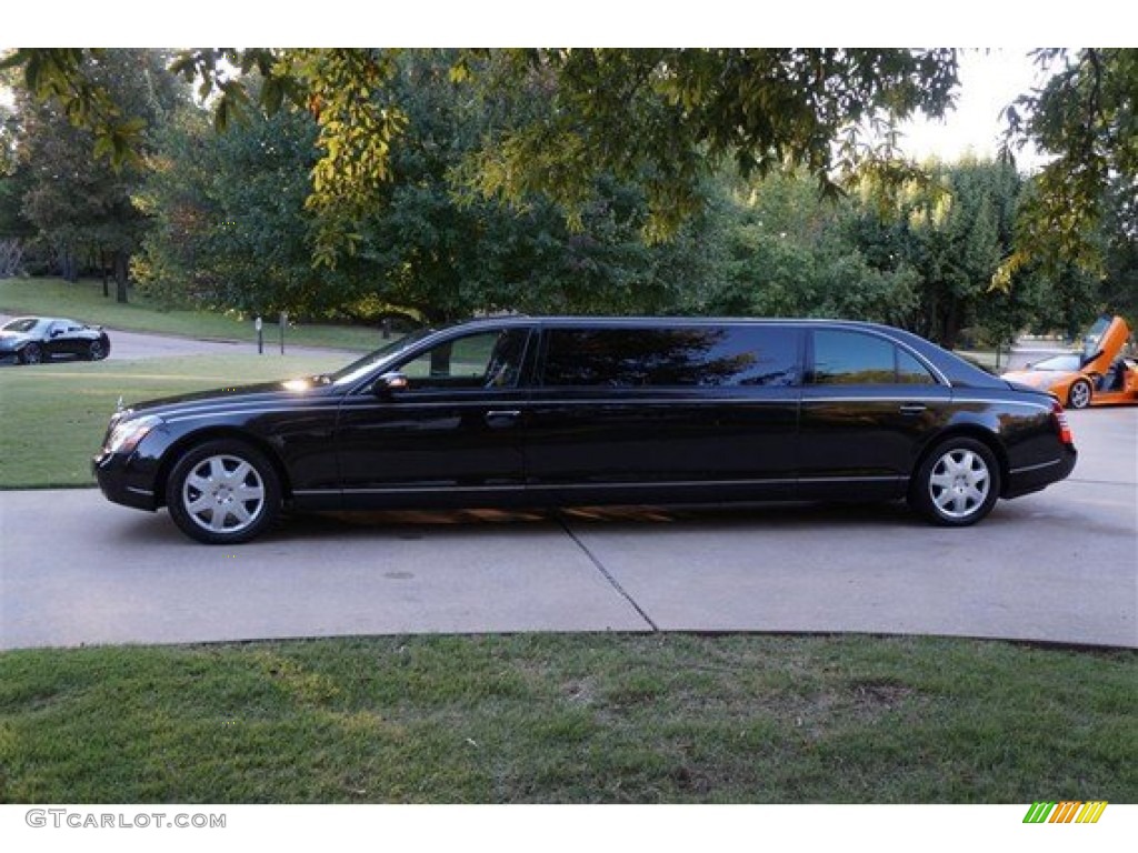 Black 2004 Maybach 57 Limousine Exterior Photo #101994890