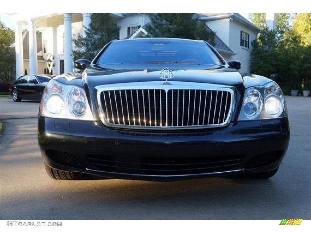 Black 2004 Maybach 57 Limousine Exterior Photo #101994914