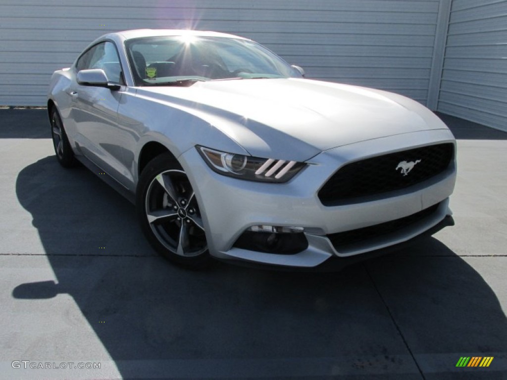 2015 Mustang EcoBoost Premium Coupe - Ingot Silver Metallic / Ebony photo #1
