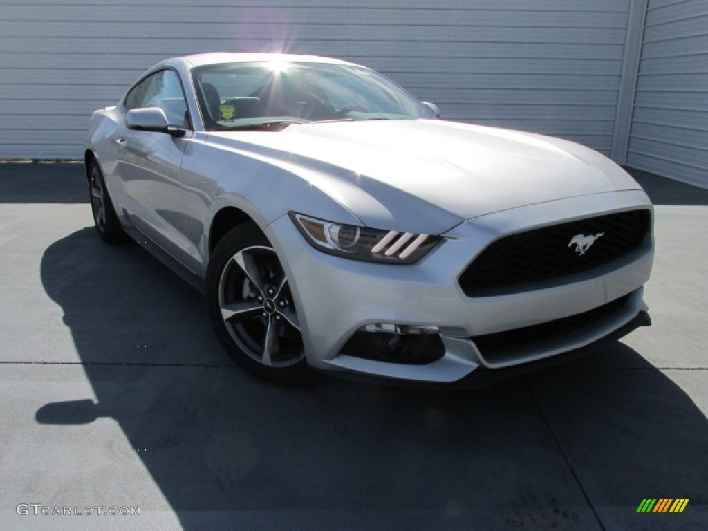 2015 Mustang EcoBoost Premium Coupe - Ingot Silver Metallic / Ebony photo #2