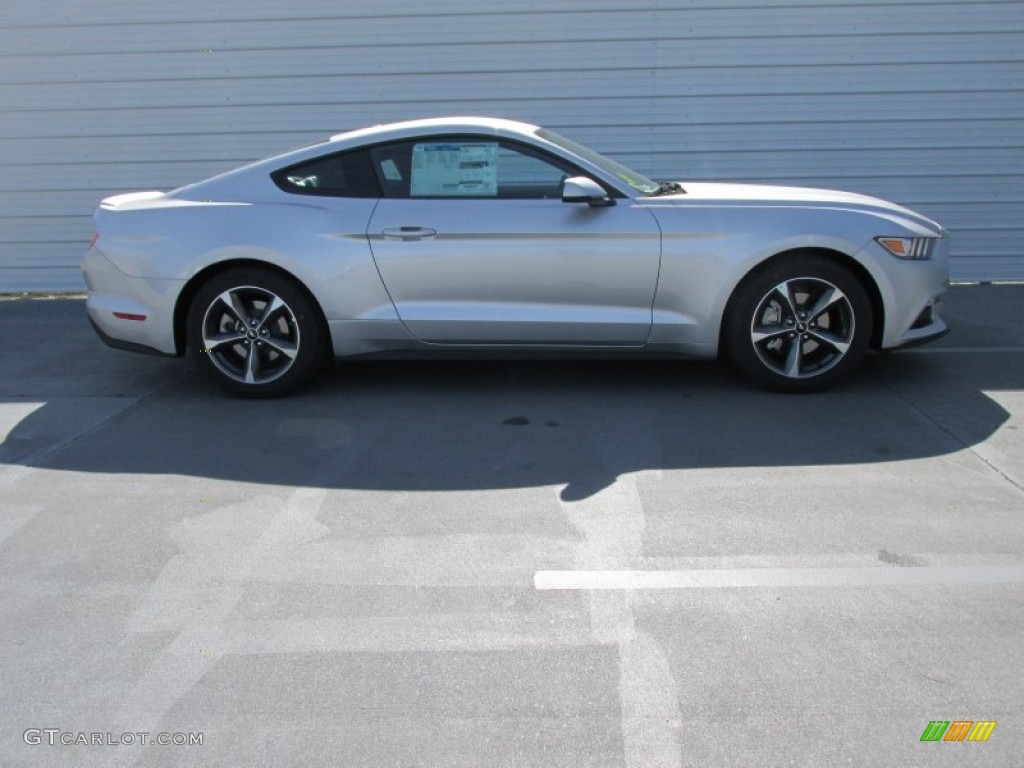2015 Mustang EcoBoost Premium Coupe - Ingot Silver Metallic / Ebony photo #3