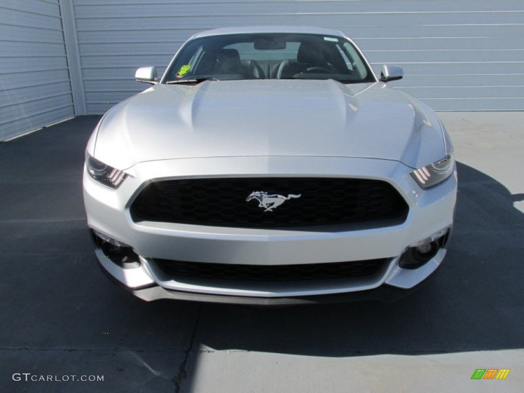 2015 Mustang EcoBoost Premium Coupe - Ingot Silver Metallic / Ebony photo #8