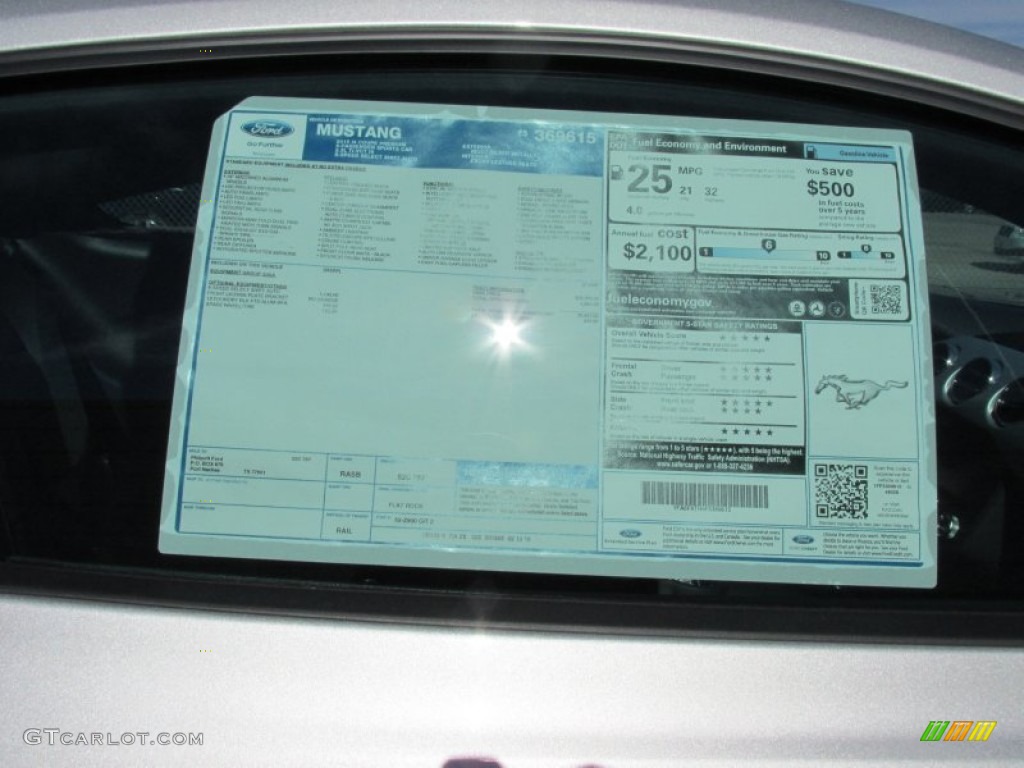 2015 Mustang EcoBoost Premium Coupe - Ingot Silver Metallic / Ebony photo #29