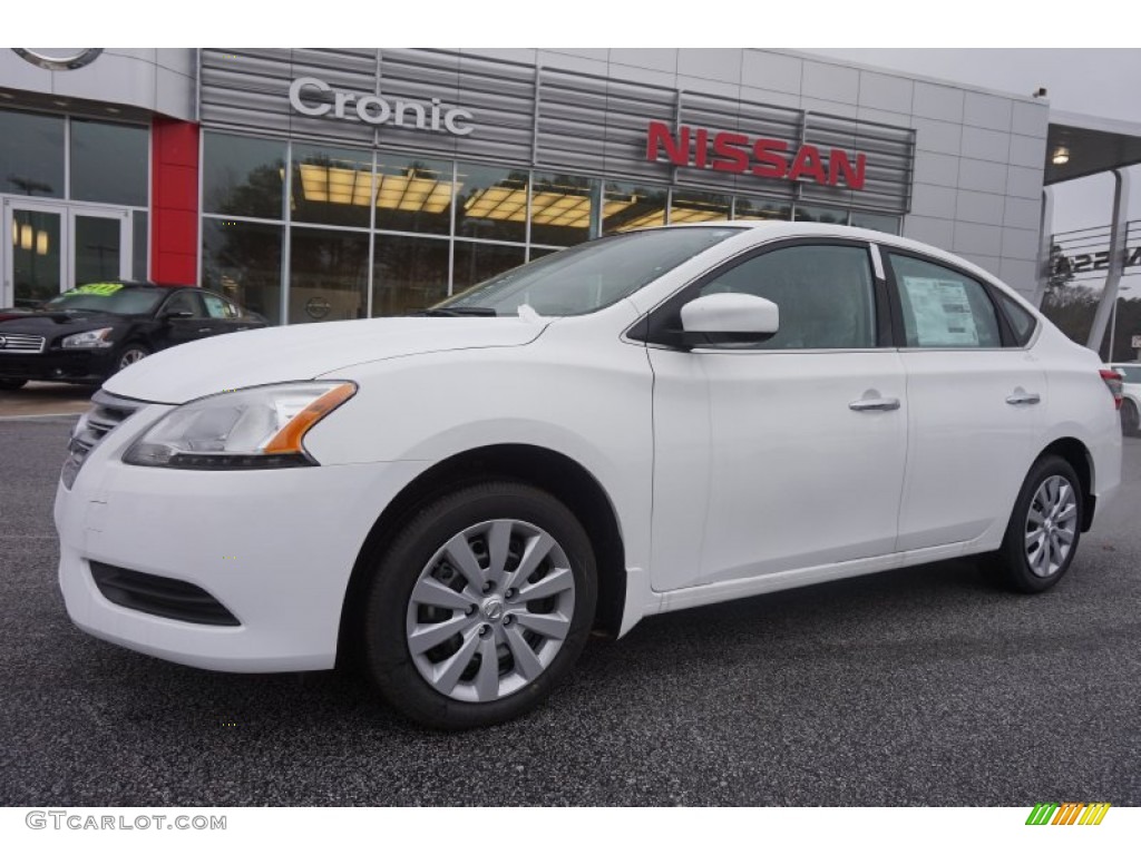 2015 Sentra S - Fresh Powder / Marble Gray photo #1