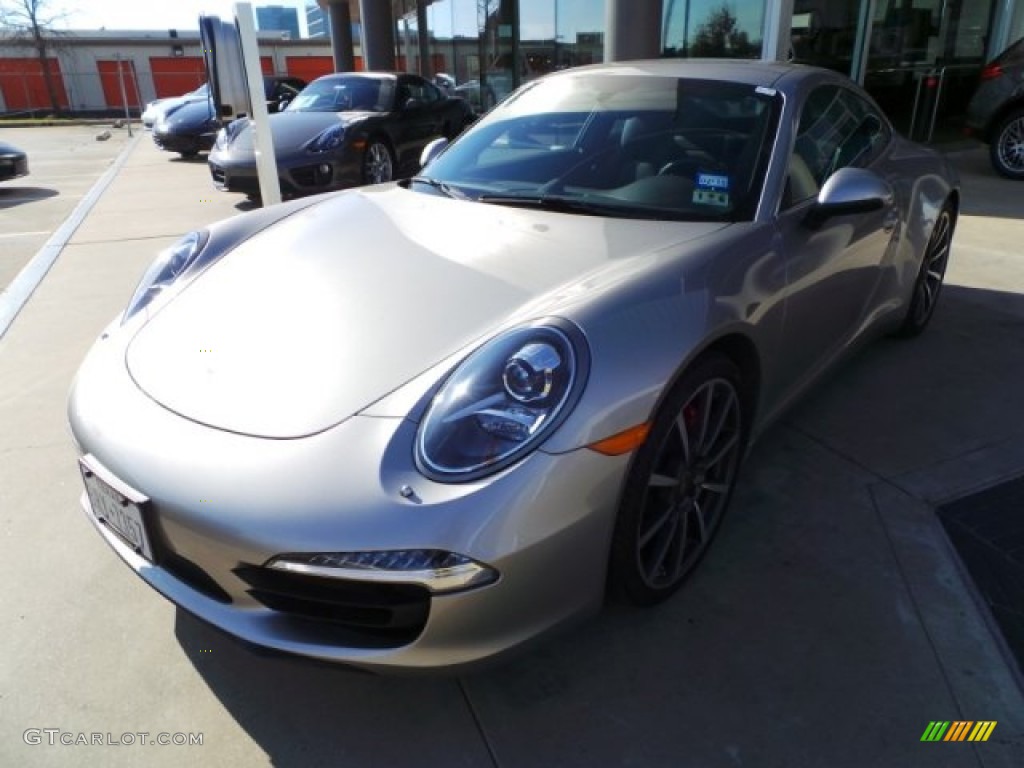 2013 911 Carrera 4S Coupe - Platinum Silver Metallic / Black photo #3