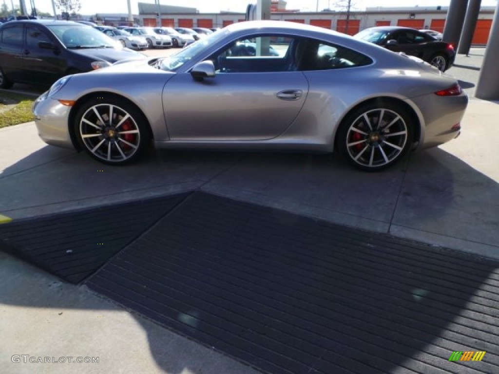 2013 911 Carrera 4S Coupe - Platinum Silver Metallic / Black photo #4
