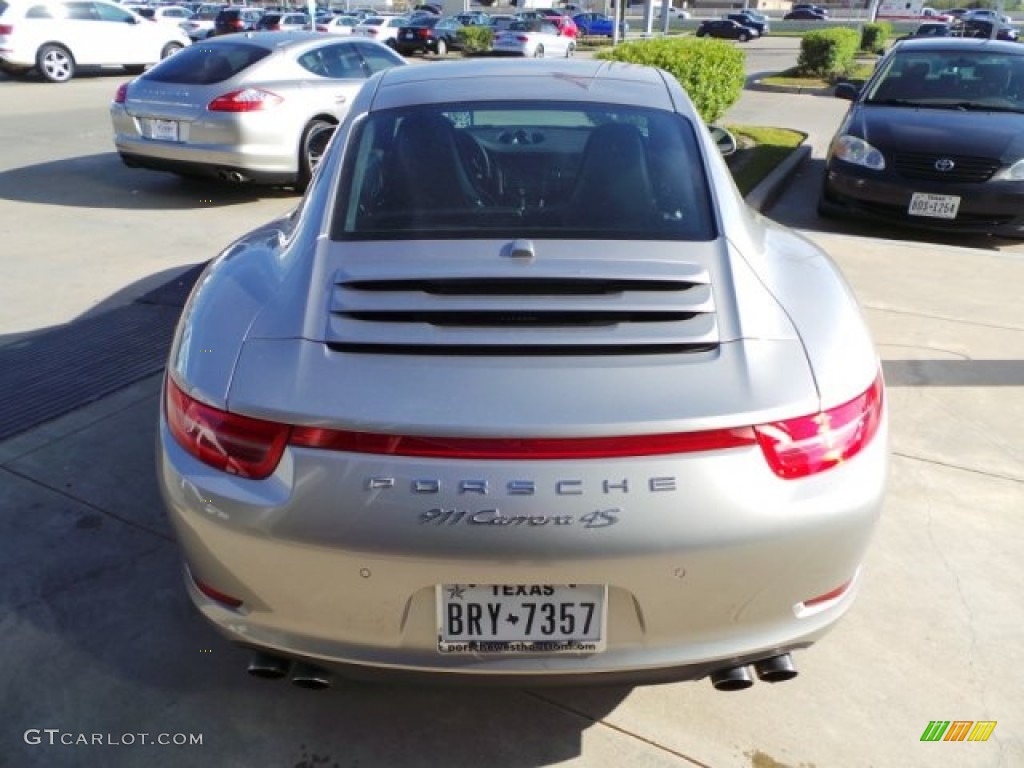 2013 911 Carrera 4S Coupe - Platinum Silver Metallic / Black photo #6