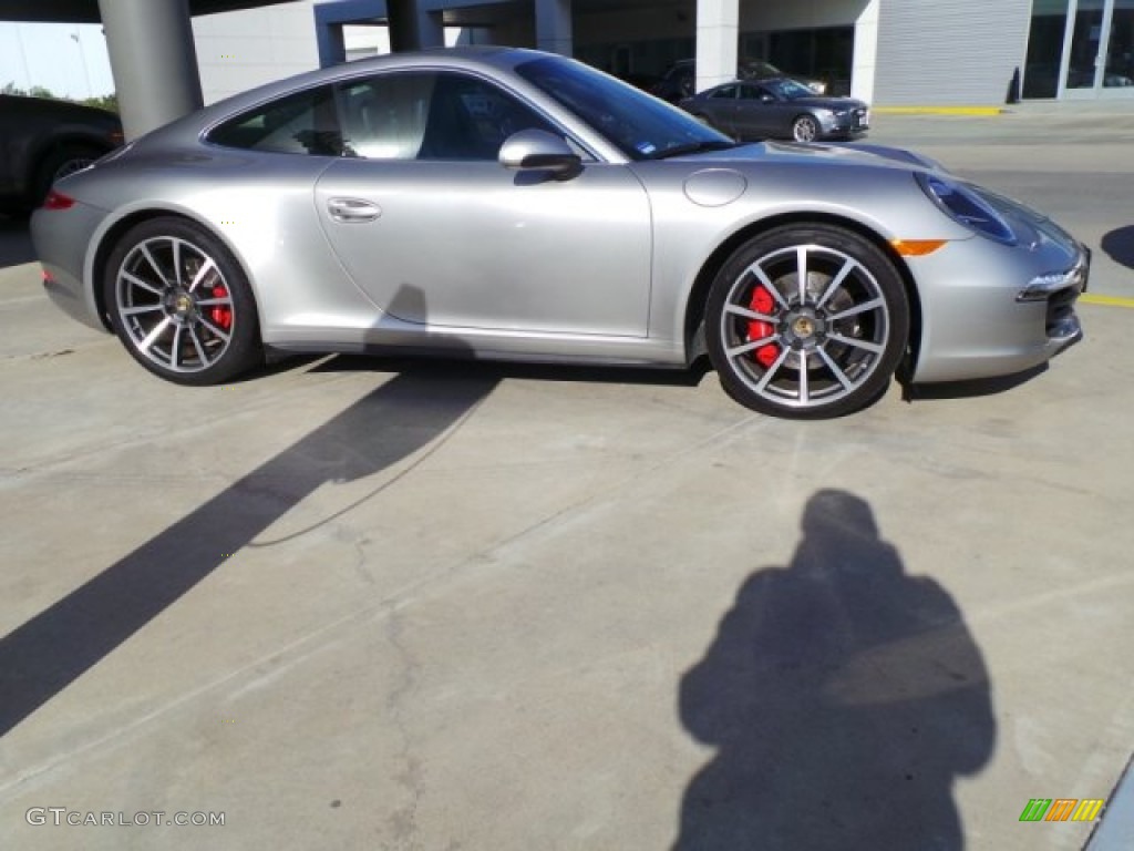 2013 911 Carrera 4S Coupe - Platinum Silver Metallic / Black photo #8