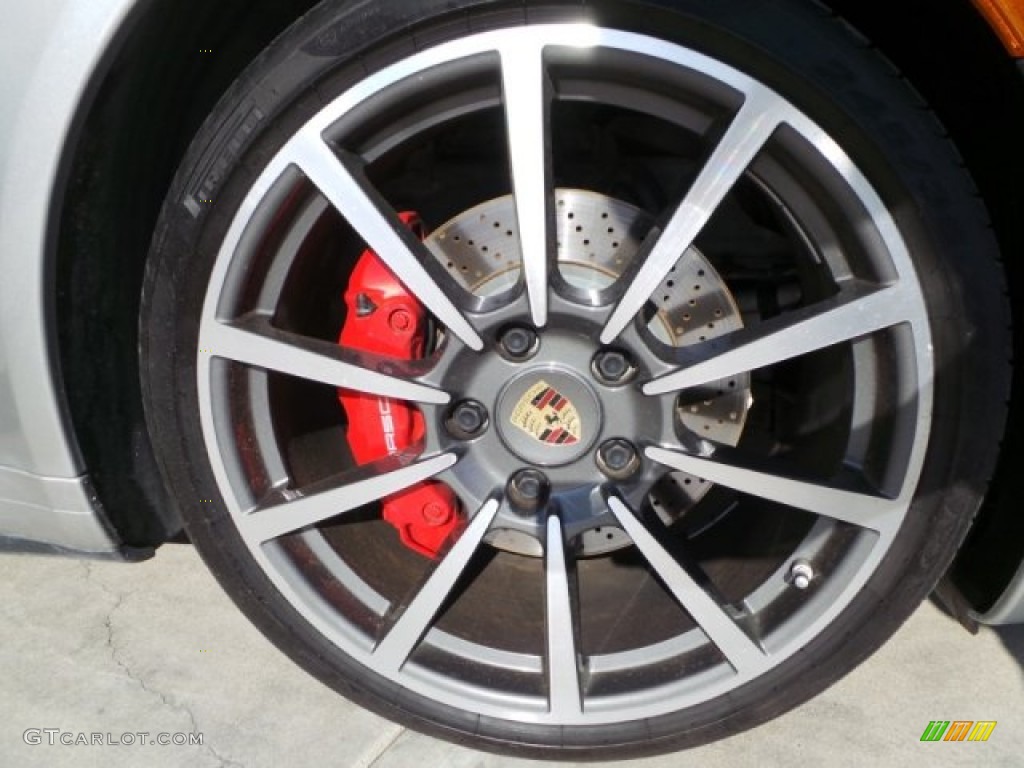 2013 911 Carrera 4S Coupe - Platinum Silver Metallic / Black photo #9