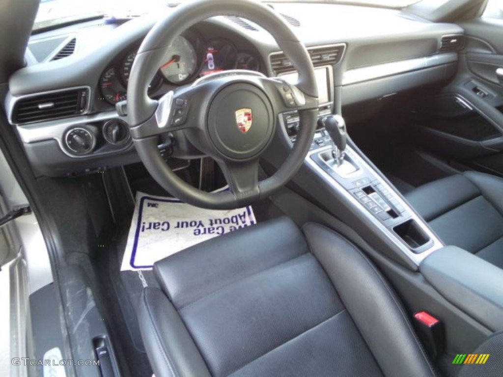2013 911 Carrera 4S Coupe - Platinum Silver Metallic / Black photo #14