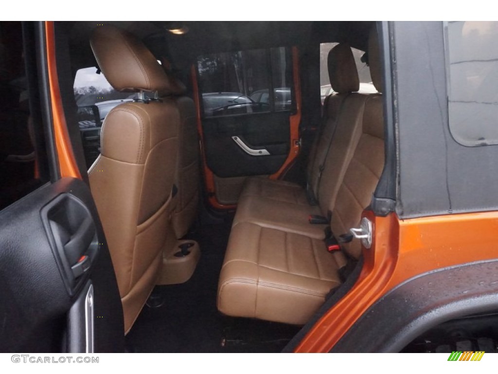 2011 Wrangler Unlimited Rubicon 4x4 - Mango Tango Pearl / Black/Dark Saddle photo #14
