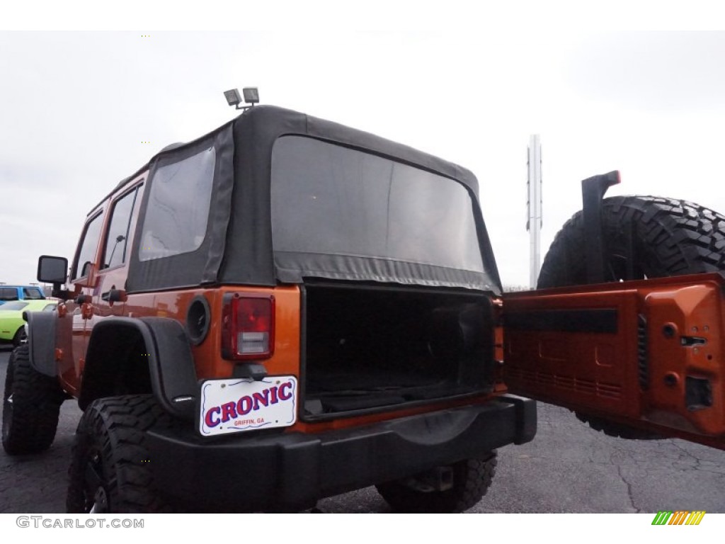 2011 Wrangler Unlimited Rubicon 4x4 - Mango Tango Pearl / Black/Dark Saddle photo #15
