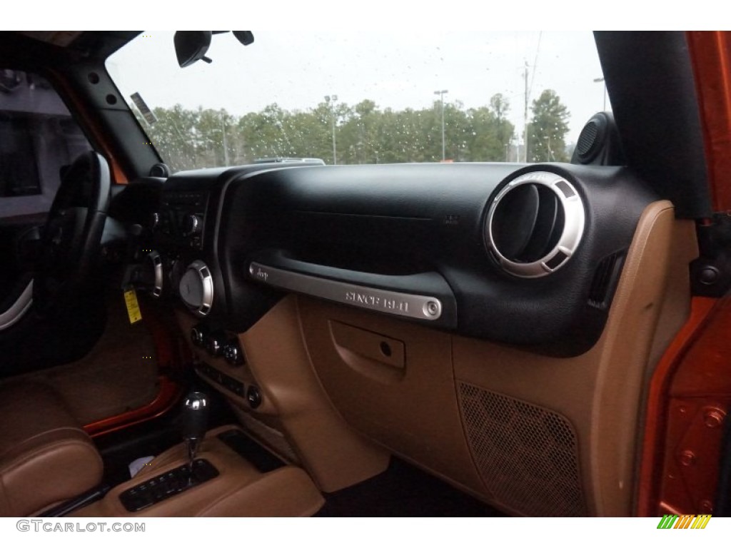 2011 Wrangler Unlimited Rubicon 4x4 - Mango Tango Pearl / Black/Dark Saddle photo #17
