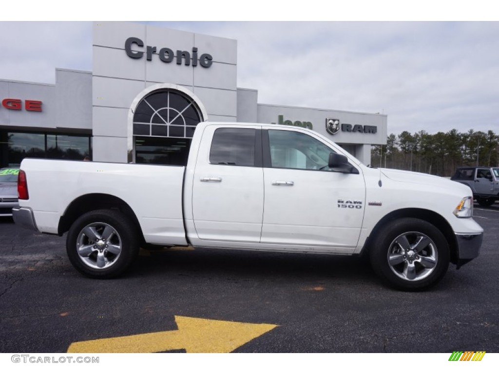 2014 1500 Big Horn Quad Cab 4x4 - Bright White / Black/Diesel Gray photo #8