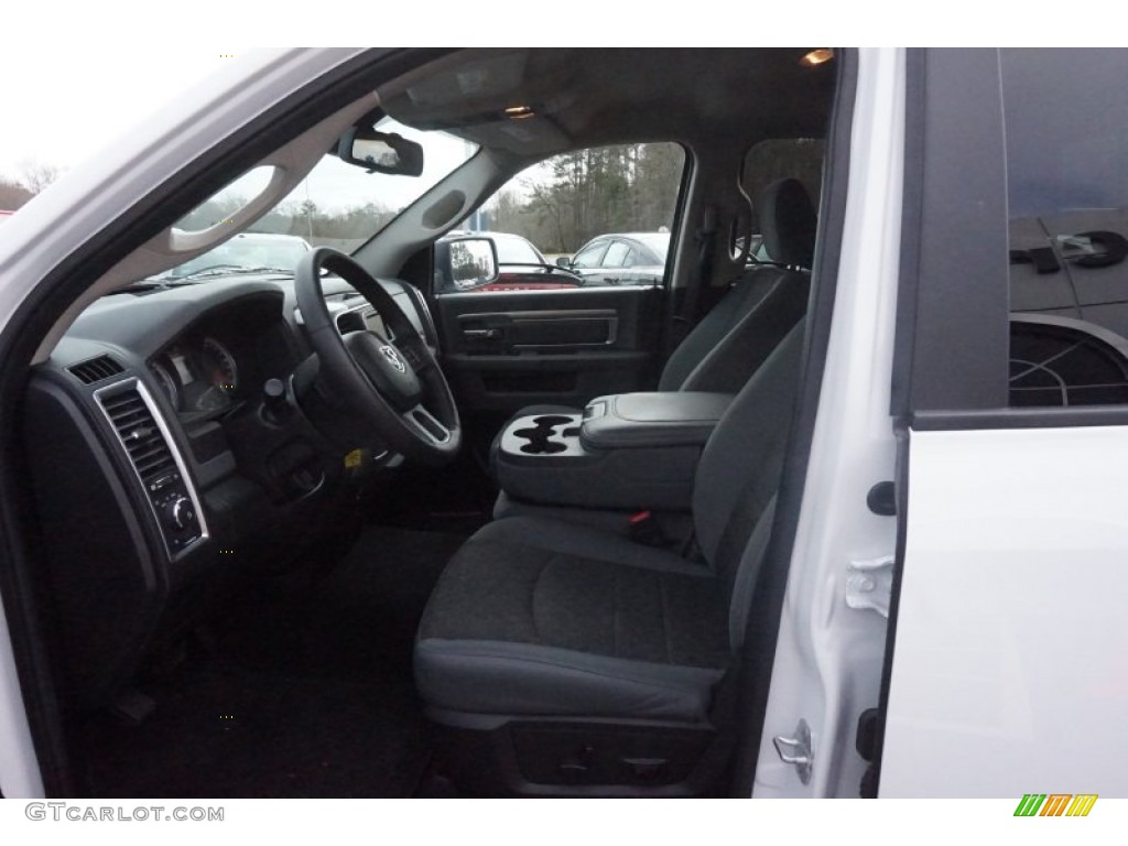 2014 1500 Big Horn Quad Cab 4x4 - Bright White / Black/Diesel Gray photo #9