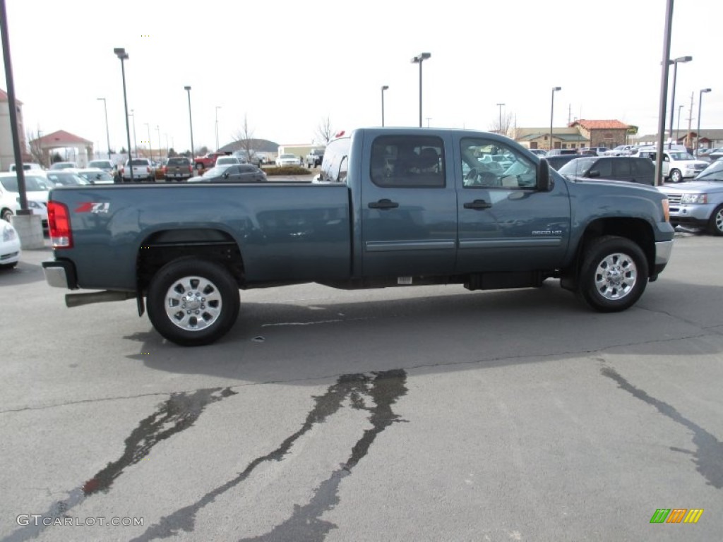 2014 Sierra 3500HD SLE Crew Cab 4x4 - Stealth Gray Metallic / Ebony photo #7