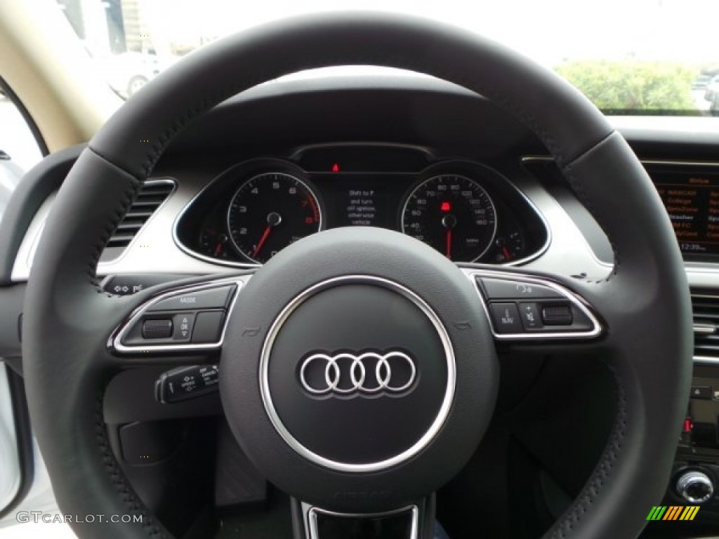2015 Audi A4 2.0T Premium Plus Beige/Black Steering Wheel Photo #102001856